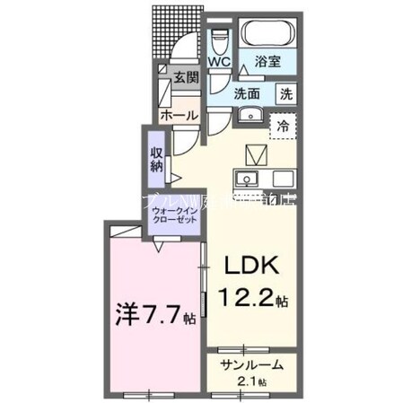 サンビレッジ片岡の物件間取画像